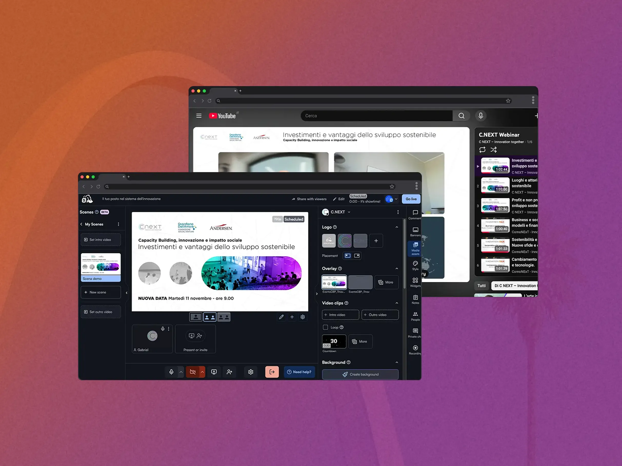Broadcast Architecture and Post-Event Marketing